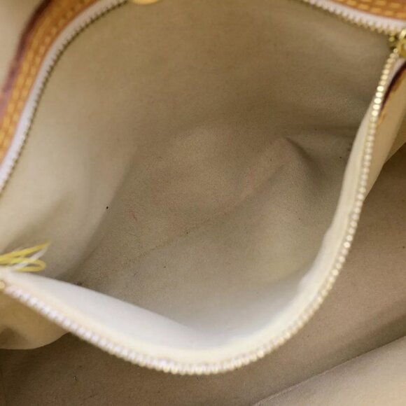 LOUIS VUITTON Hampstead PM Shoulder Bag Damier Azur Leather White - Picture 4 of 16